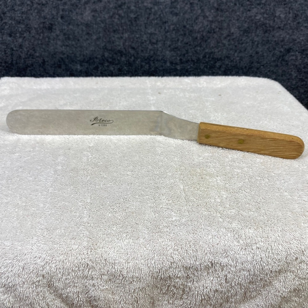 Ateco 1389 Offset Spatula Stainless Steel Wood Handle Japan 9.75 Inch Blade